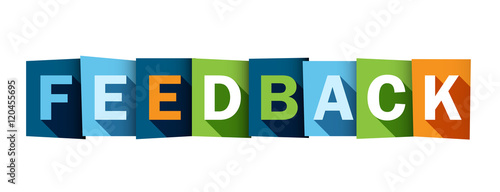FEEDBACK Vector Letters Icon