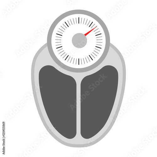 Isolated weigh scale. Measuring weight loss, nutrition and obesity. Healthy lifestyle.