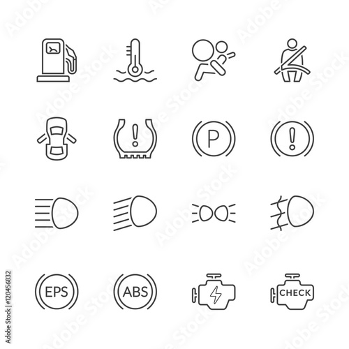 auto parts thin line iconset 3