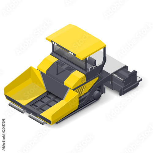Asphalt paver detailed icon
