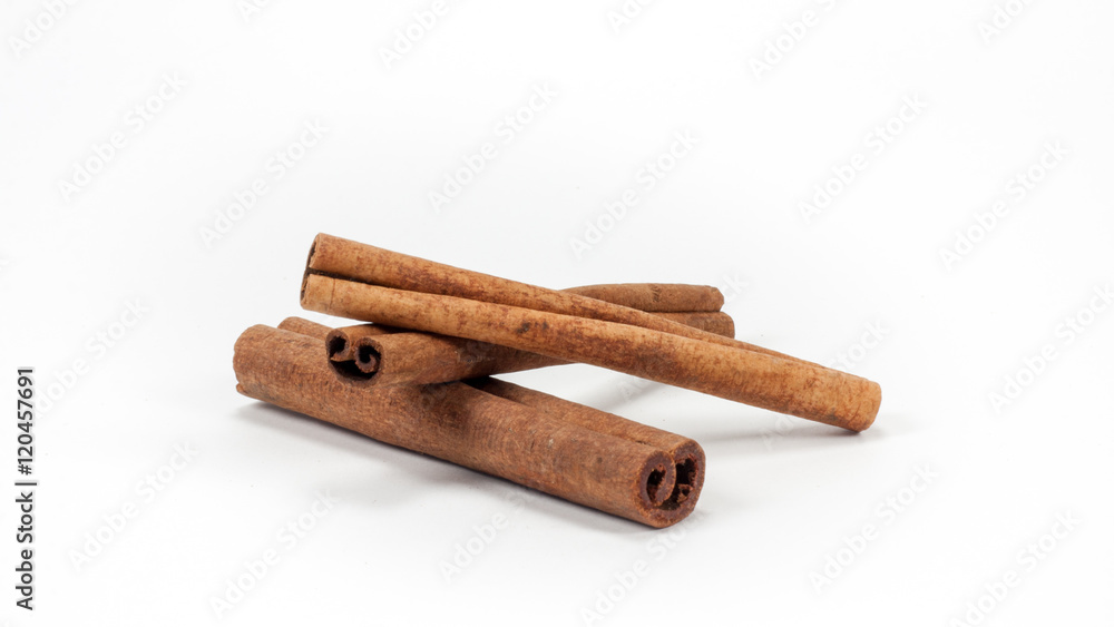 Cinnamon sticks isolated on white background Cinnamon sticks isolated on white background