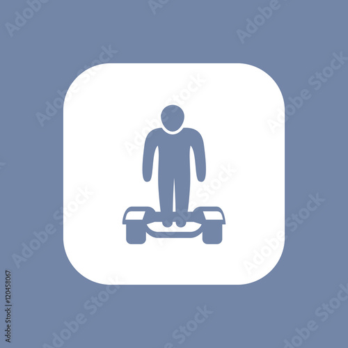 hoverboard icon, sign on white, vector illustration