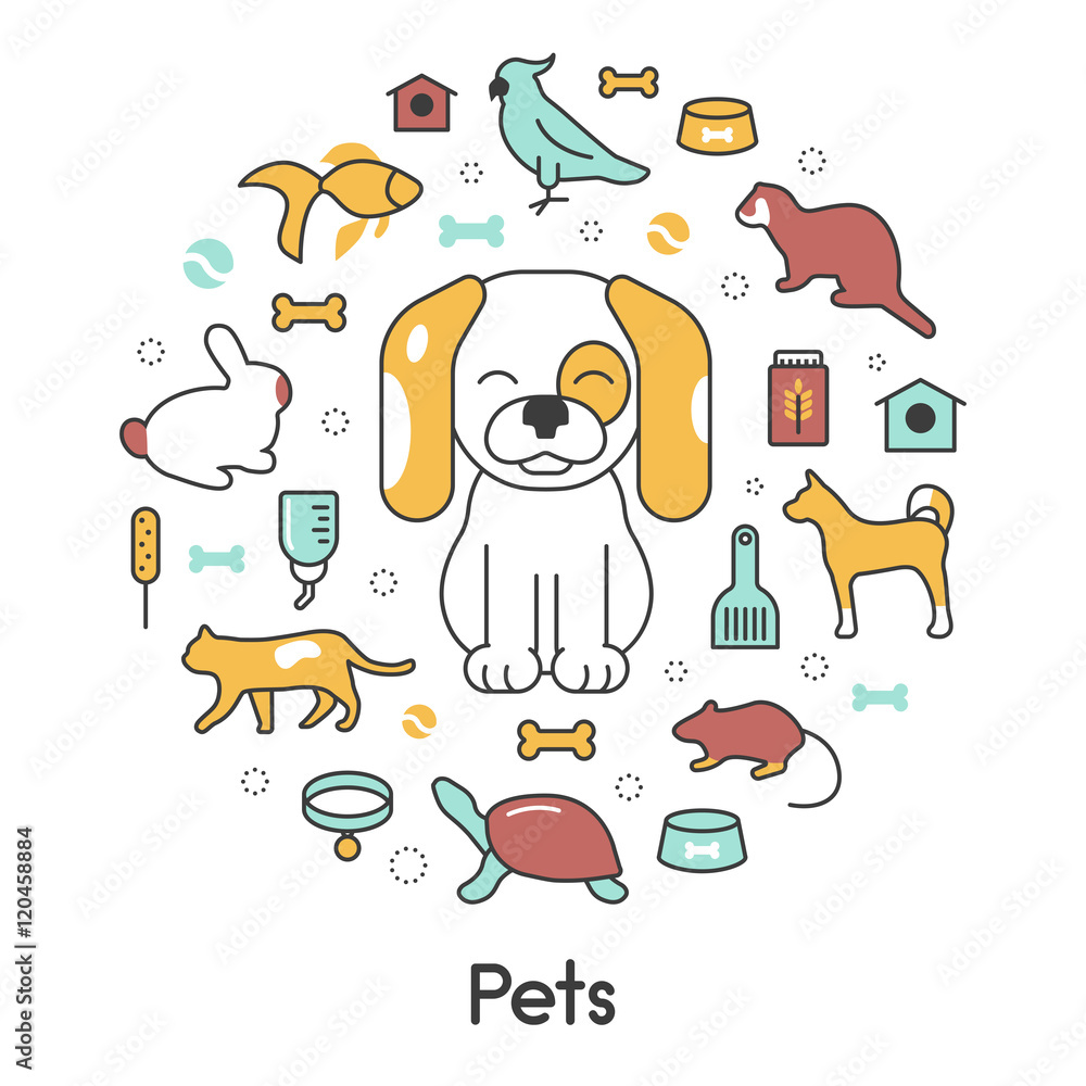 Cat And Dog Pet Symbols High-Res Vector Graphic - Getty Images