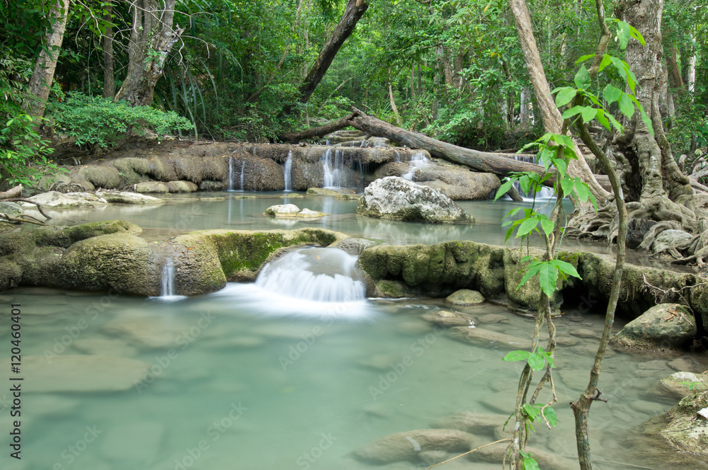 Erawan waterfall at Erawan national park, Kanchanaburi, Thailand