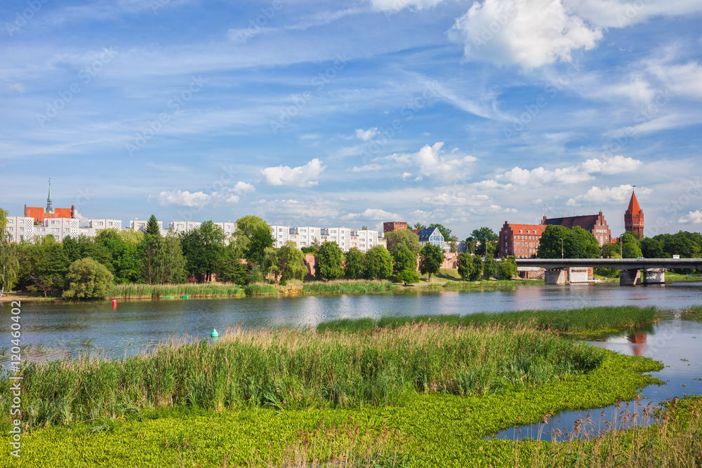 Obraz premium City Of Malbork River View