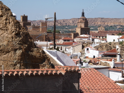 View of Guadix, the cave houses village, Andalusia photo