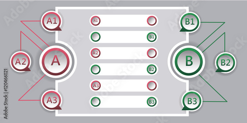 Vector elements for infographics. The template for the chart, graphics, presentations and charts. Business concept with embodiment 3, steps or processes. Abstract background.