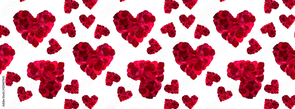pattern red heart rose petals pattern red heart rose petals