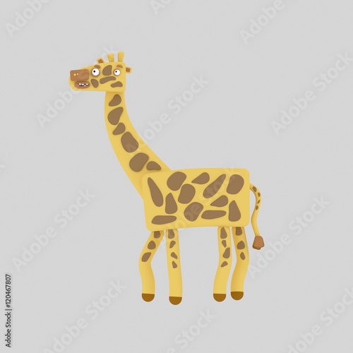 Fototapeta Naklejka Na Ścianę i Meble -  3d illustration, animal, Giraffe