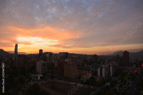 Amazing sunset in Santiago Chile