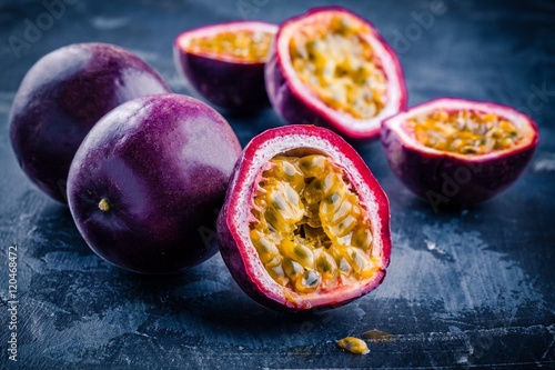 ripe organic passion fruit photo