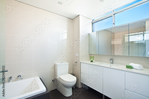Modern bathroom in luxury apartment    