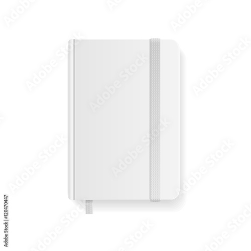 Blank White Copybook Template. Vector