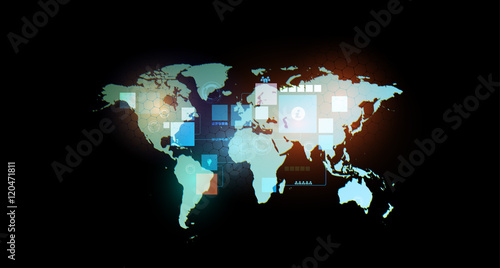 Holographiocs, Communications network map of the world

