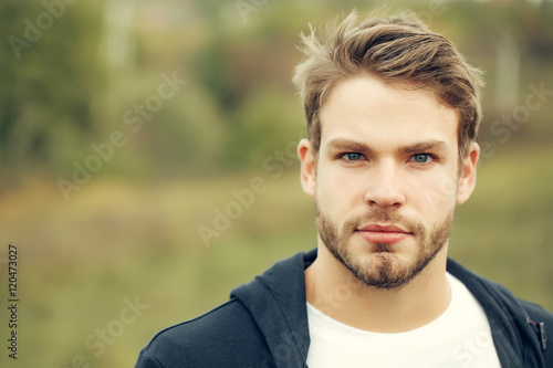 Young bearded sexy guy photo