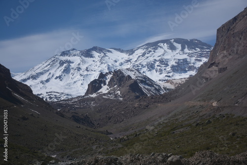 landscape of mountains and valley in Chile © Alex