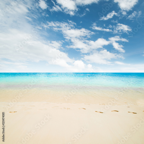 Clear sky and island beach