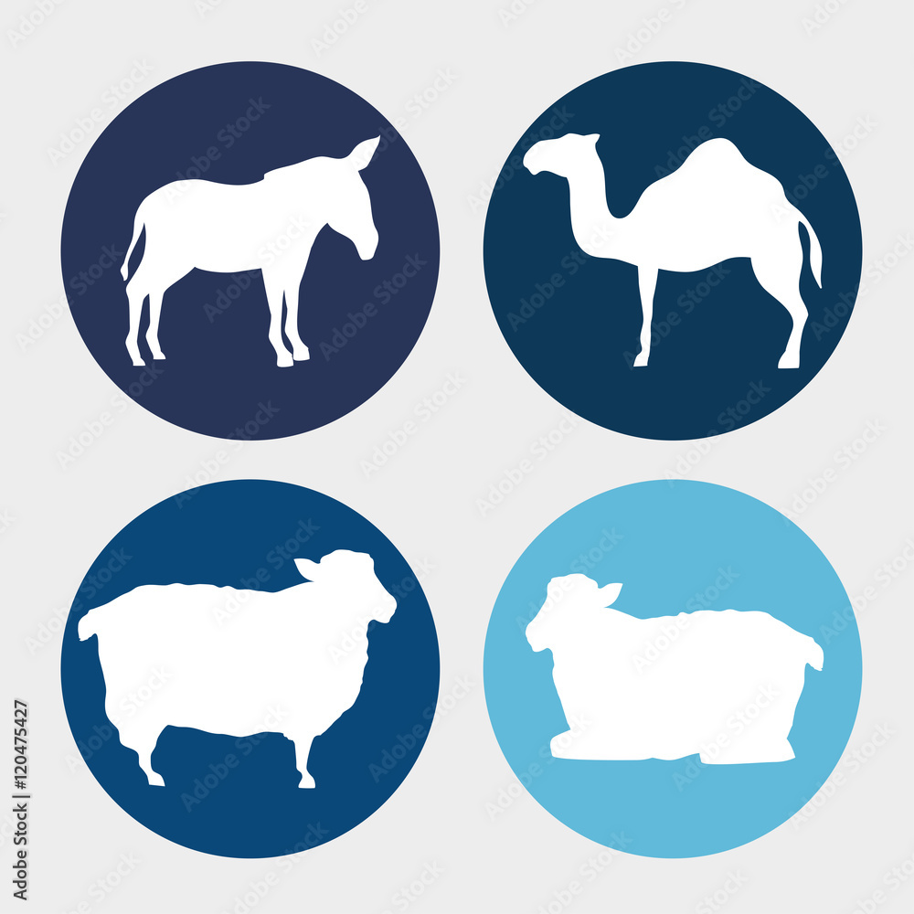 Obraz premium set animal manger design vector illustration eps 10