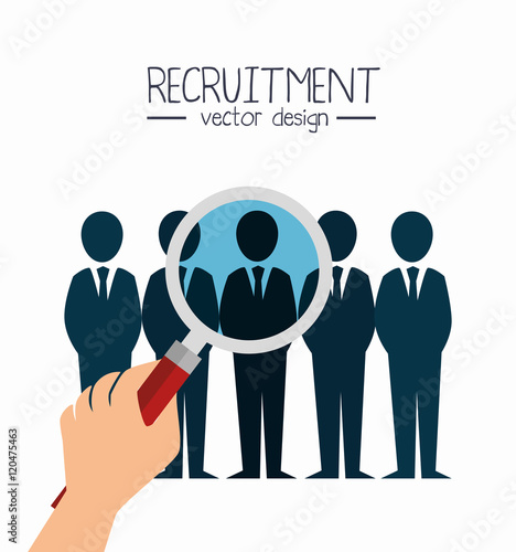 recruitment employee hired isolated vector illustration eps 10