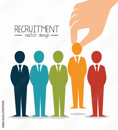 recruitment employee hired isolated vector illustration eps 10