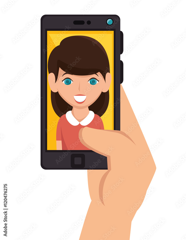 character selfie smartphone design vector illustration eps 10 character selfie smartphone design vector illustration eps 10
