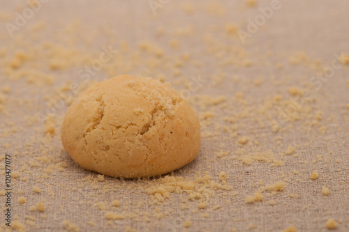 oatmeal cookies light brown circular shape
