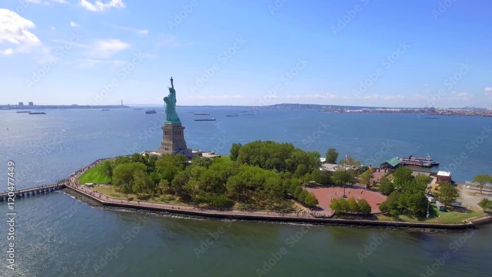 Aerial tour of the Statue of Liberty NY, USA Aerial tour of the Statue of Liberty NY, USA