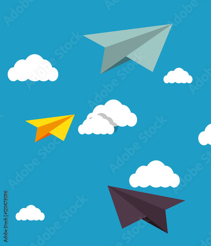 human resources plane paper design isolated vector illustration eps 10