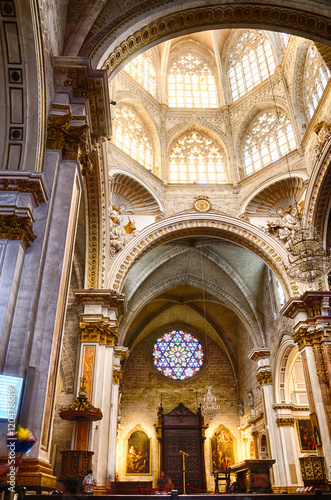 Warm light and decoration of the Cathedral interior