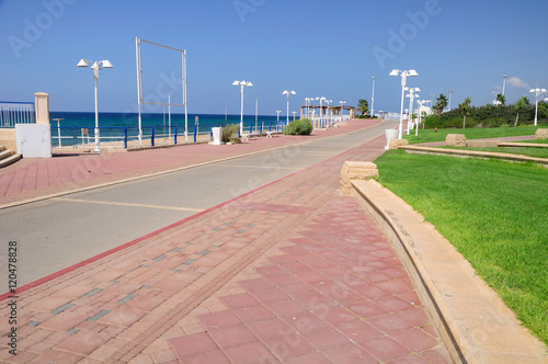 Embankment of Nahariya  the northernmost coastal city in Israel. 