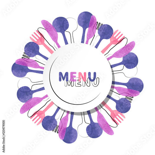 Restaurant round menu desig...