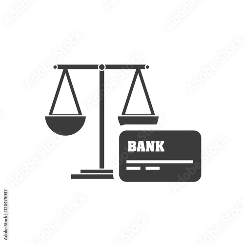 scale balance with finance icon vector illustration design