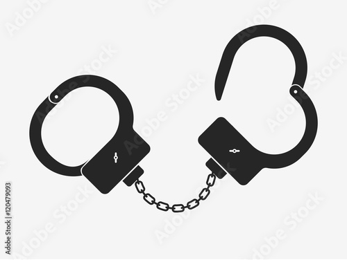 Handcuffs icon vector