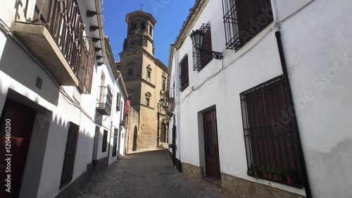 Medieval typical street near to the cathedral of Baeza, Patrimony of the Humanity, Baeza, Spain photo