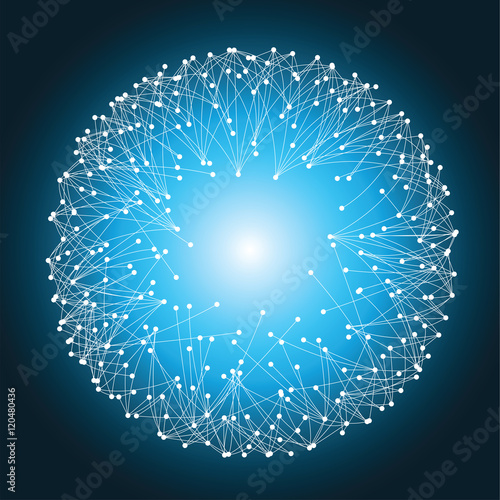 Futuristic data network illustration