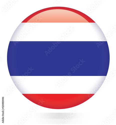 The Thai flag in the form of a glossy icon