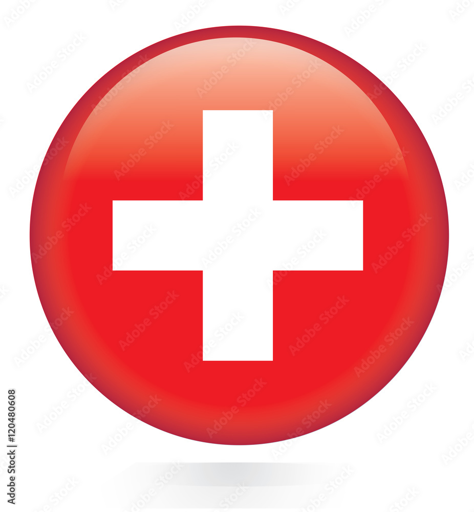 Switzerland flag button Switzerland flag button