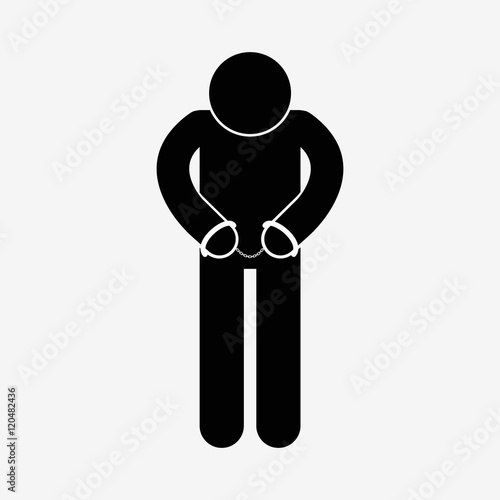 Prisoner with ball on chain icon