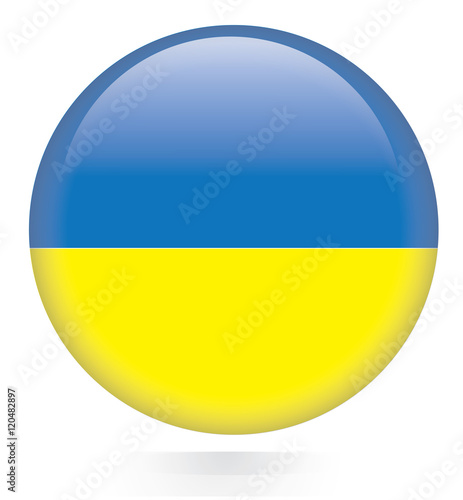 Free Download Ukraine flag button  - GFXLoad