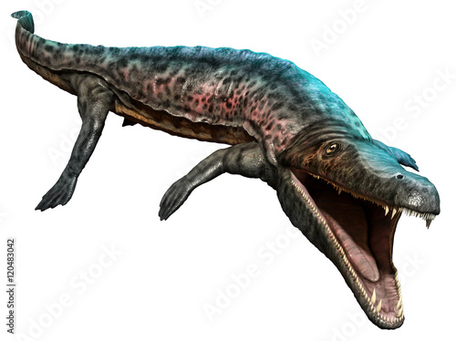 Archegosaurus from the Permian era 3D illustration