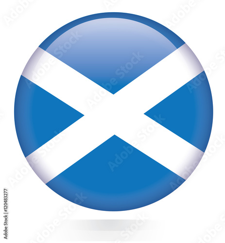 Scotland flag glossy button