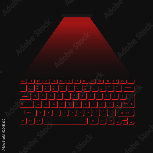 virtual laser keyboard red