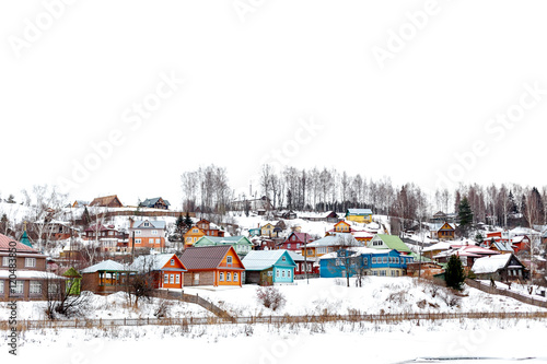 Colorful neighborhood in winter - Plios, Russia