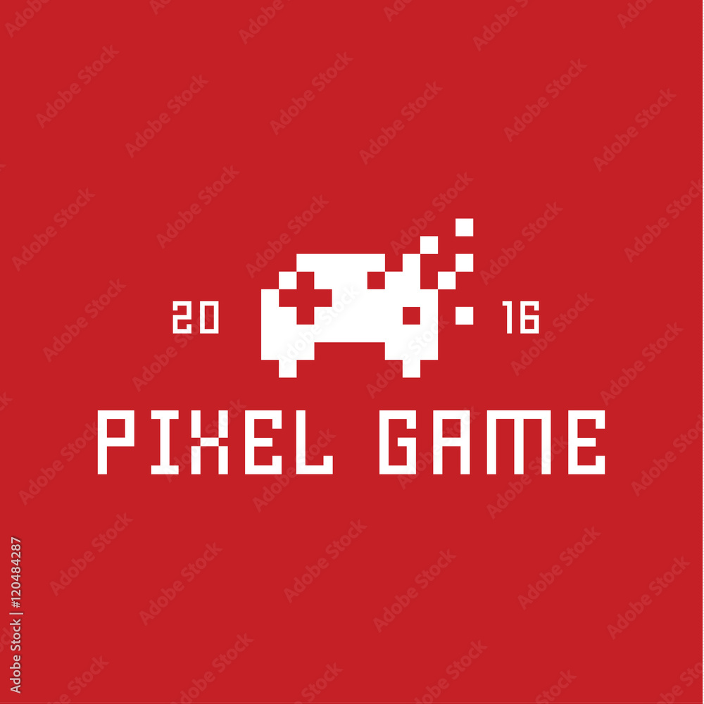 Obraz premium Joystick Pixel game vector illustration flat style