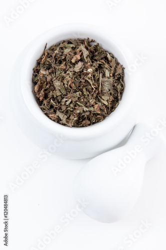 Fine dried mint tea