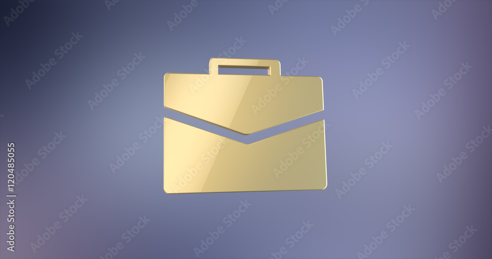 Briefcase Gold 3d Icon Briefcase Gold 3d Icon