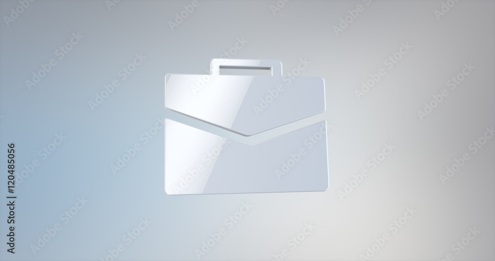 Briefcase White 3d Icon Briefcase White 3d Icon
