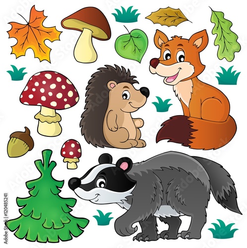 Forest wildlife theme set 1