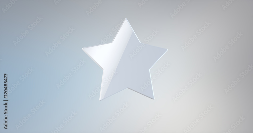 Wide Star White 3d Icon Wide Star White 3d Icon