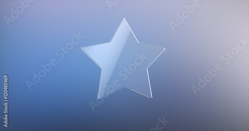 Fototapeta Naklejka Na Ścianę i Meble -  Wide Star Glass 3d Icon
